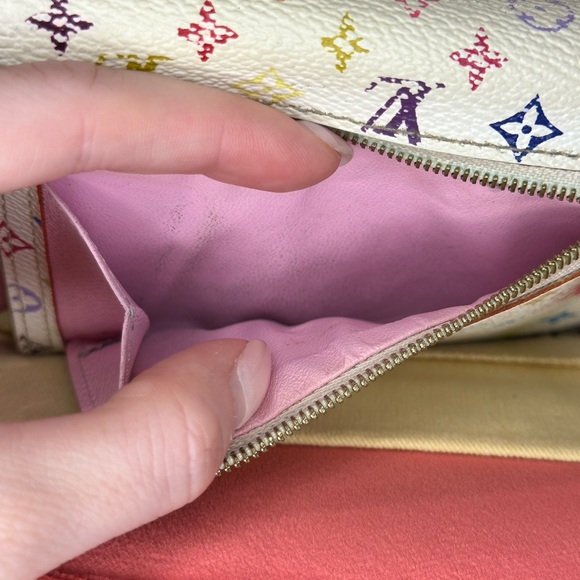 Louis Vuitton White Multicolor Joey Bifold Wallet - Picture 7 of 15
